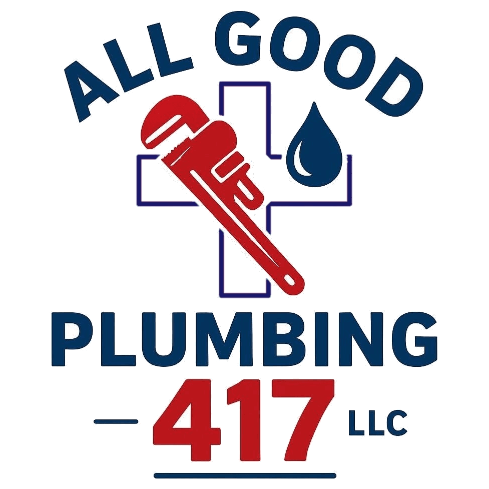 All Good Plumbing 417 LLC wrench-and-cross logo